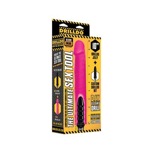 10" Drilldo Jelly & Drilldo Bit Set - Pink